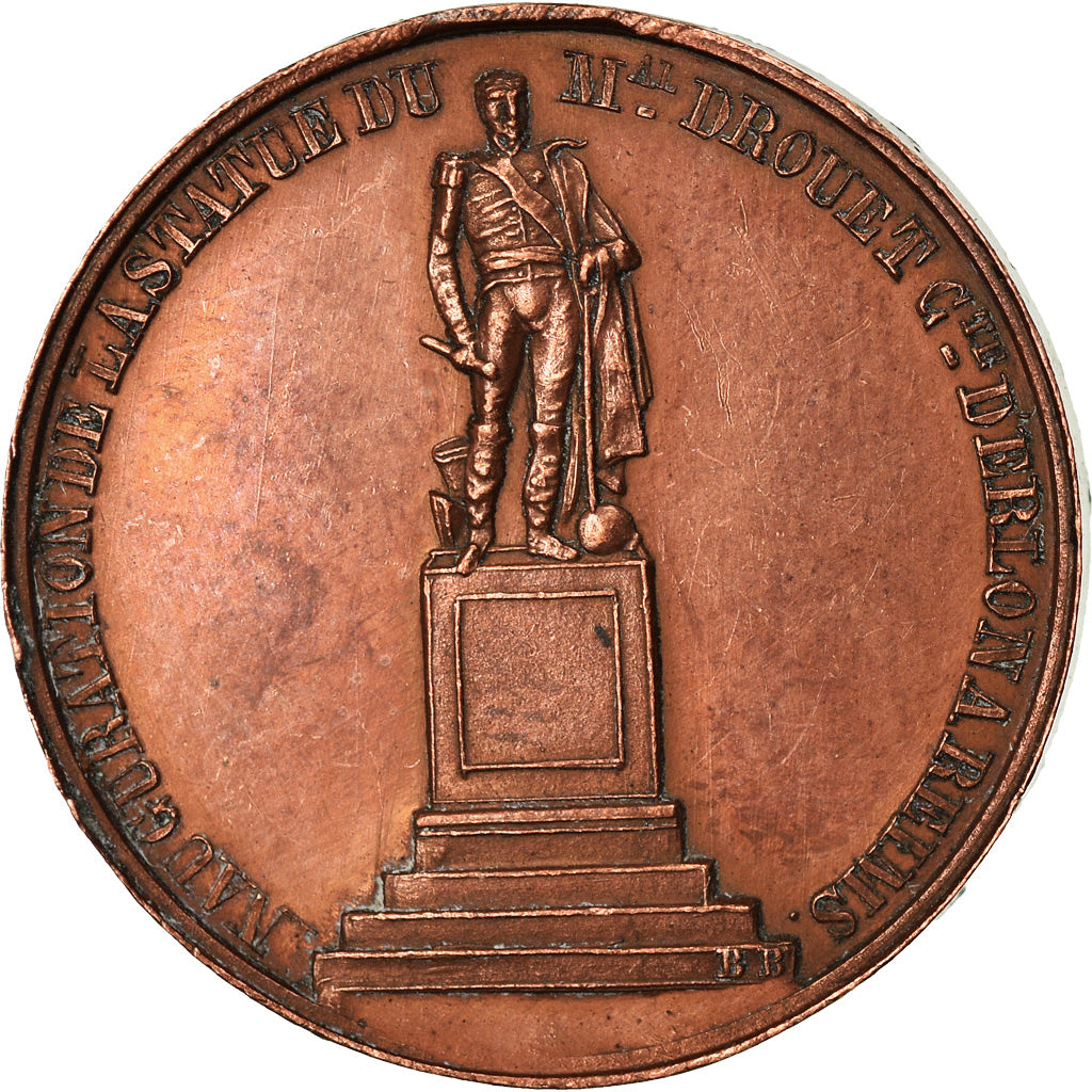 France, Jeton, Inauguration de la Statue du Maréchal Drouet d'Erlon, Reims