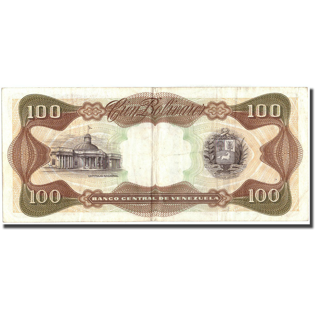 Billet, Venezuela, 100 Bolivares, 1981, 1981-09-01, KM:55g, TTB