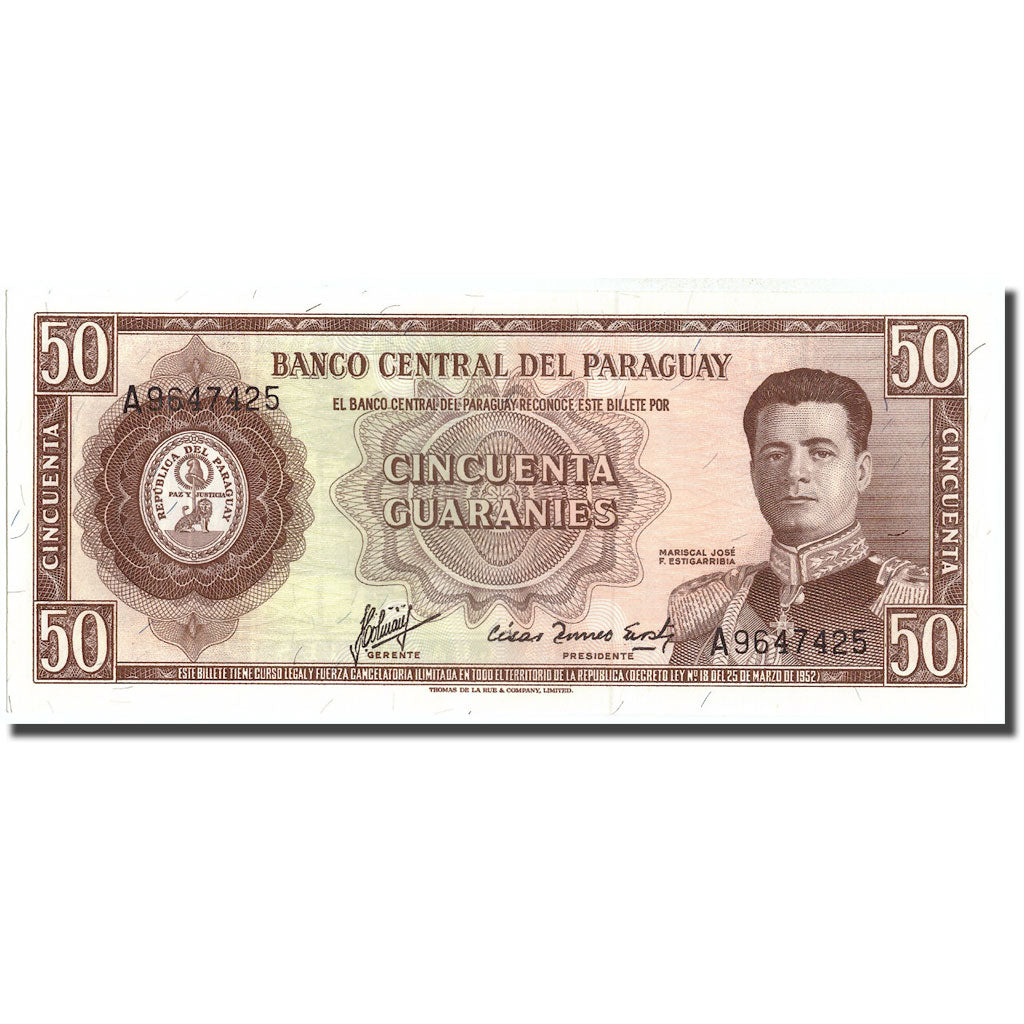 Banknote, Paraguay, 50 Guaranies, KM:197b, UNC(65-70)