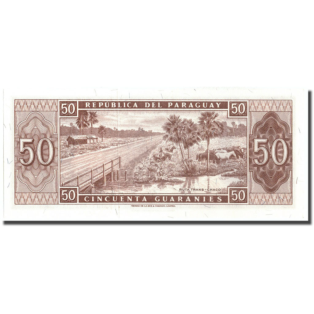 Banknote, Paraguay, 50 Guaranies, KM:197b, UNC(65-70)