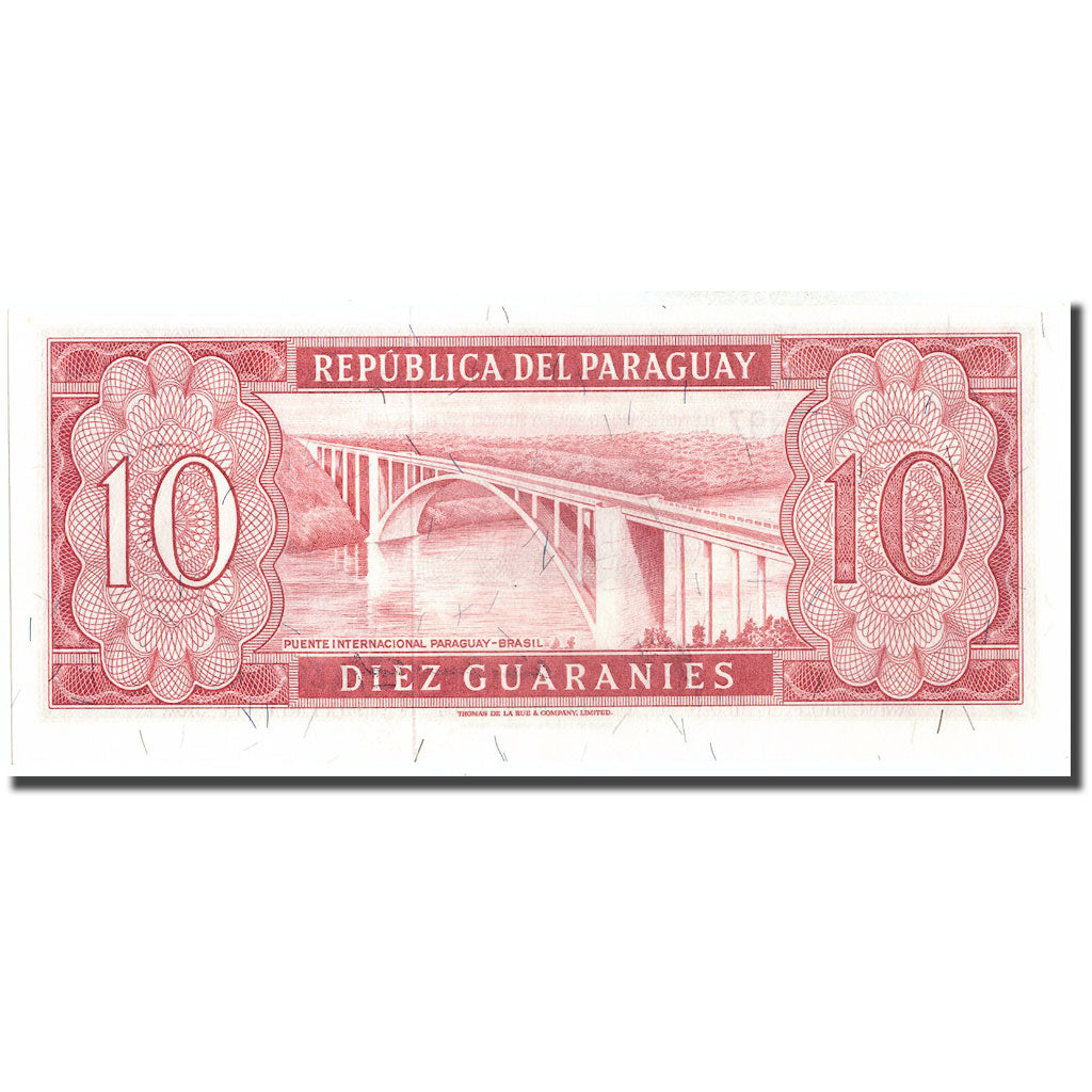Geldschein, Paraguay, 10 Guaranies, KM:196b, UNZ