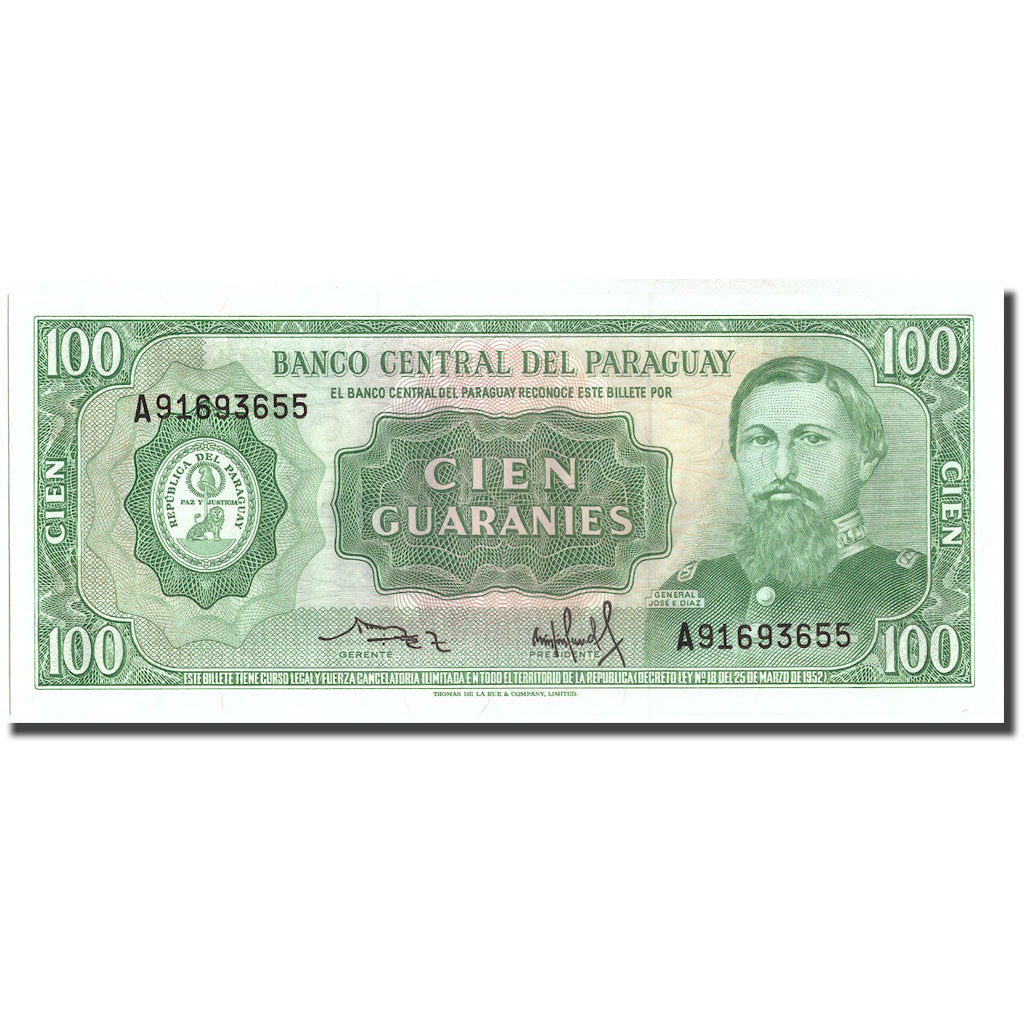 Banknote, Paraguay, 100 Guaranies, KM:198a, UNC(65-70)