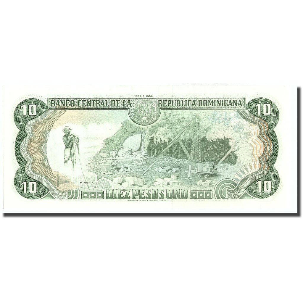 Banconote, Repubblica domenicana, 10 Pesos Oro, 1988, 1988, KM:119c, FDS