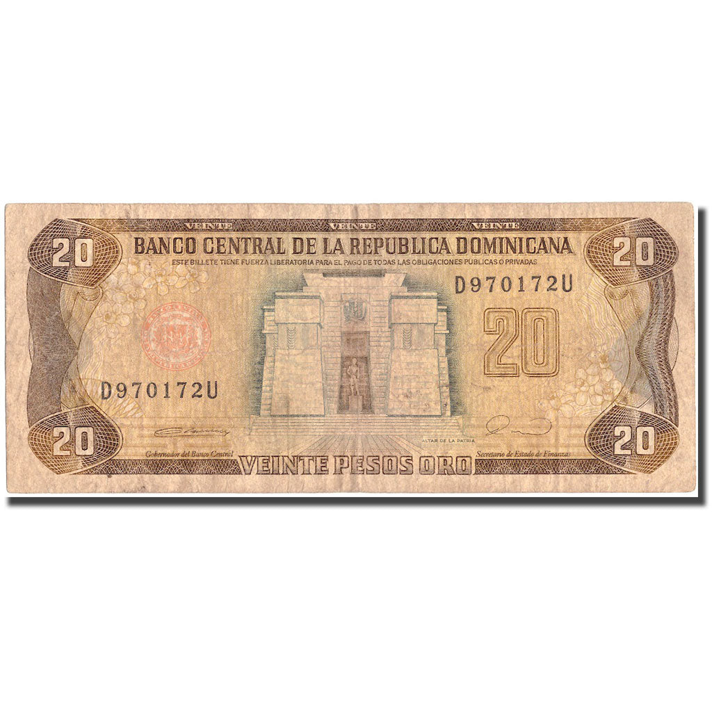 Billet, Dominican Republic, 20 Pesos Oro, 1990, 1990, KM:133, TB+