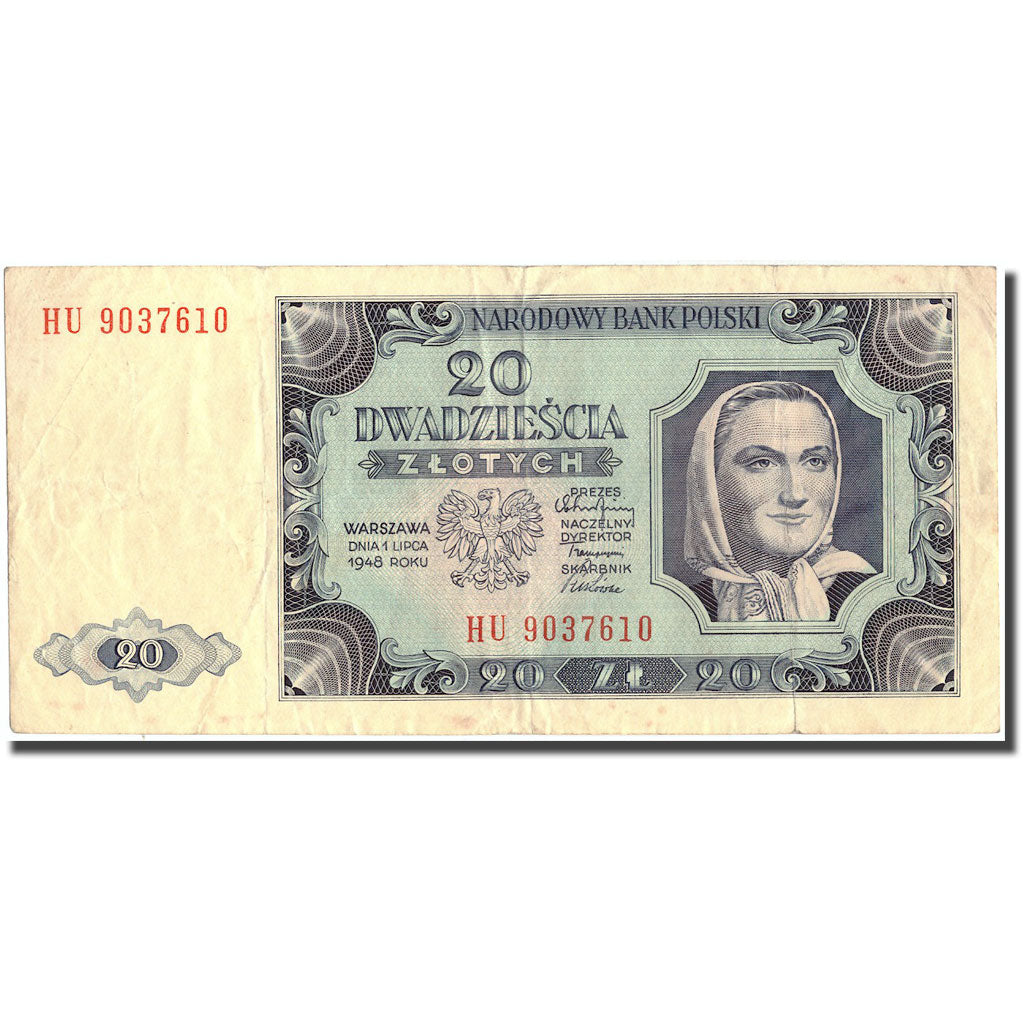 Banknote, Poland, 20 Zlotych, 1948, 1948, KM:137, EF(40-45)