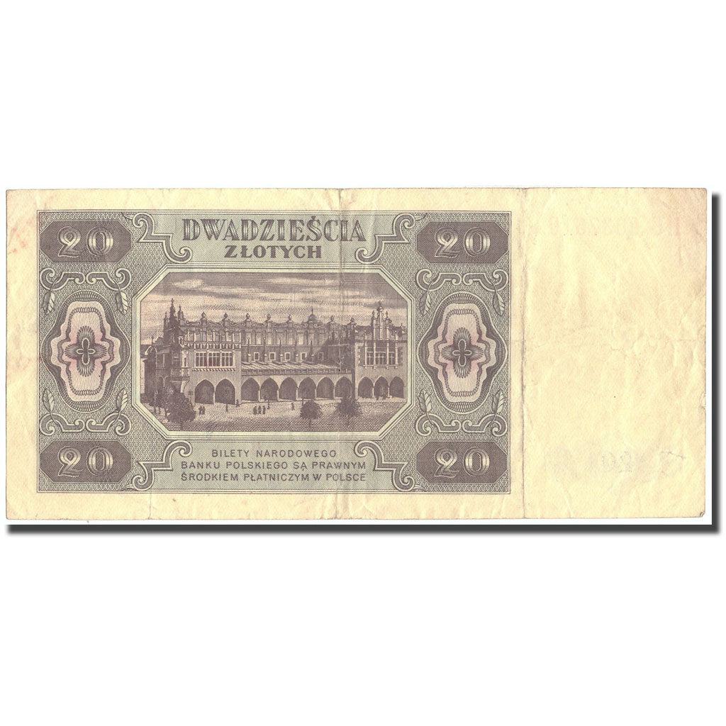Banknote, Poland, 20 Zlotych, 1948, 1948, KM:137, EF(40-45)
