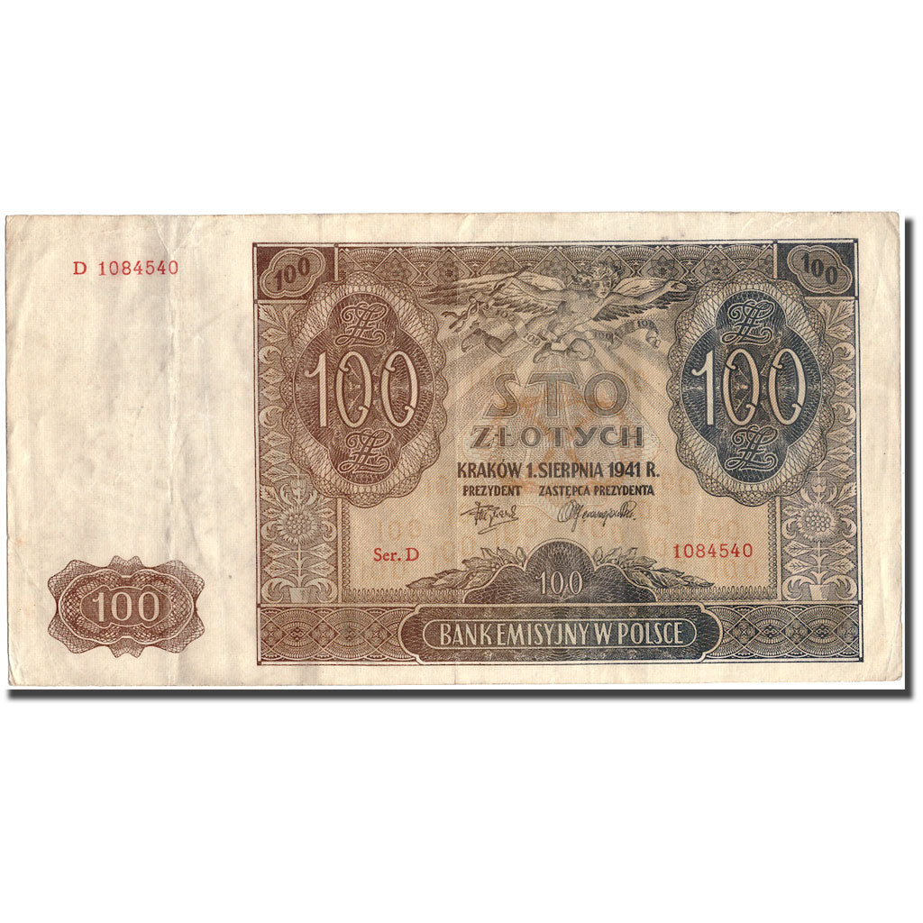 Banconote, Polonia, 100 Zlotych, 1941, 1941, KM:103, BB