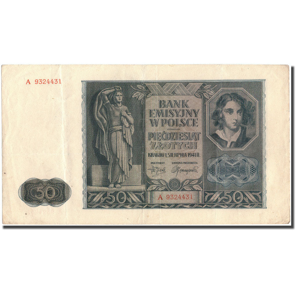 Banknote, Poland, 50 Zlotych, 1941, 1941, KM:102, EF(40-45)