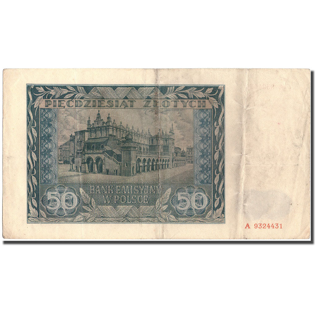 Banknote, Poland, 50 Zlotych, 1941, 1941, KM:102, EF(40-45)
