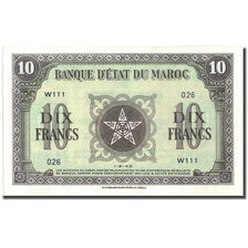 Banknote, Morocco, 10 Francs, 1943, 1943-05-01, KM:25a, UNC(63)