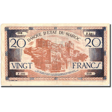 Banknot, Maroko, 20 Francs, KM:39, EF(40-45)