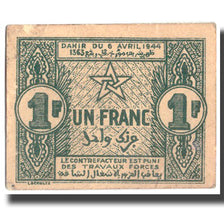 Banknote, Morocco, 1 Franc, 1944, 1944-04-06, KM:42, AU(50-53)