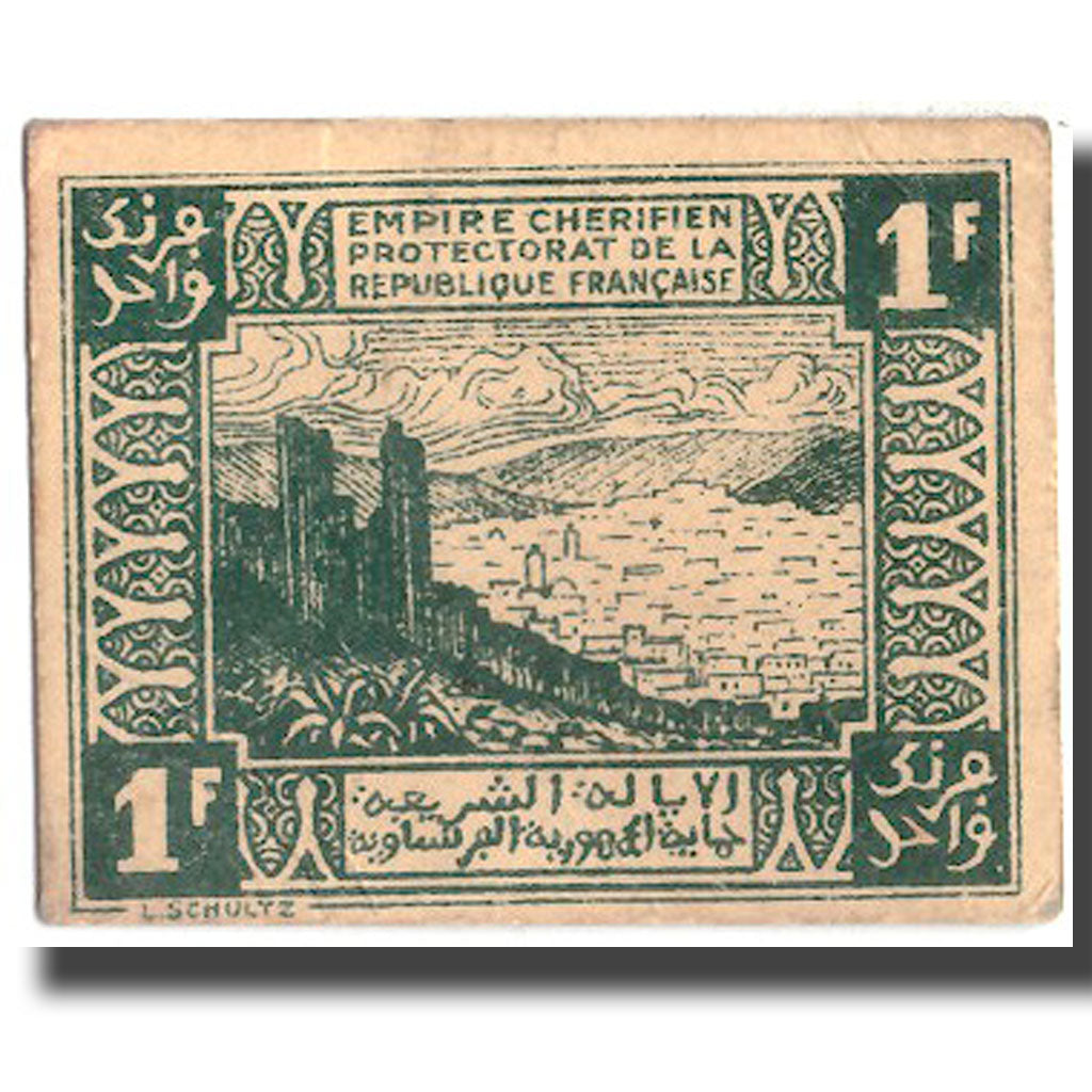 Banknote, Morocco, 1 Franc, 1944, 1944-04-06, KM:42, AU(50-53)