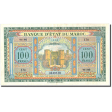 Banknote, Morocco, 100 Francs, 1943, 1943-05-01, KM:27A, AU(50-53)