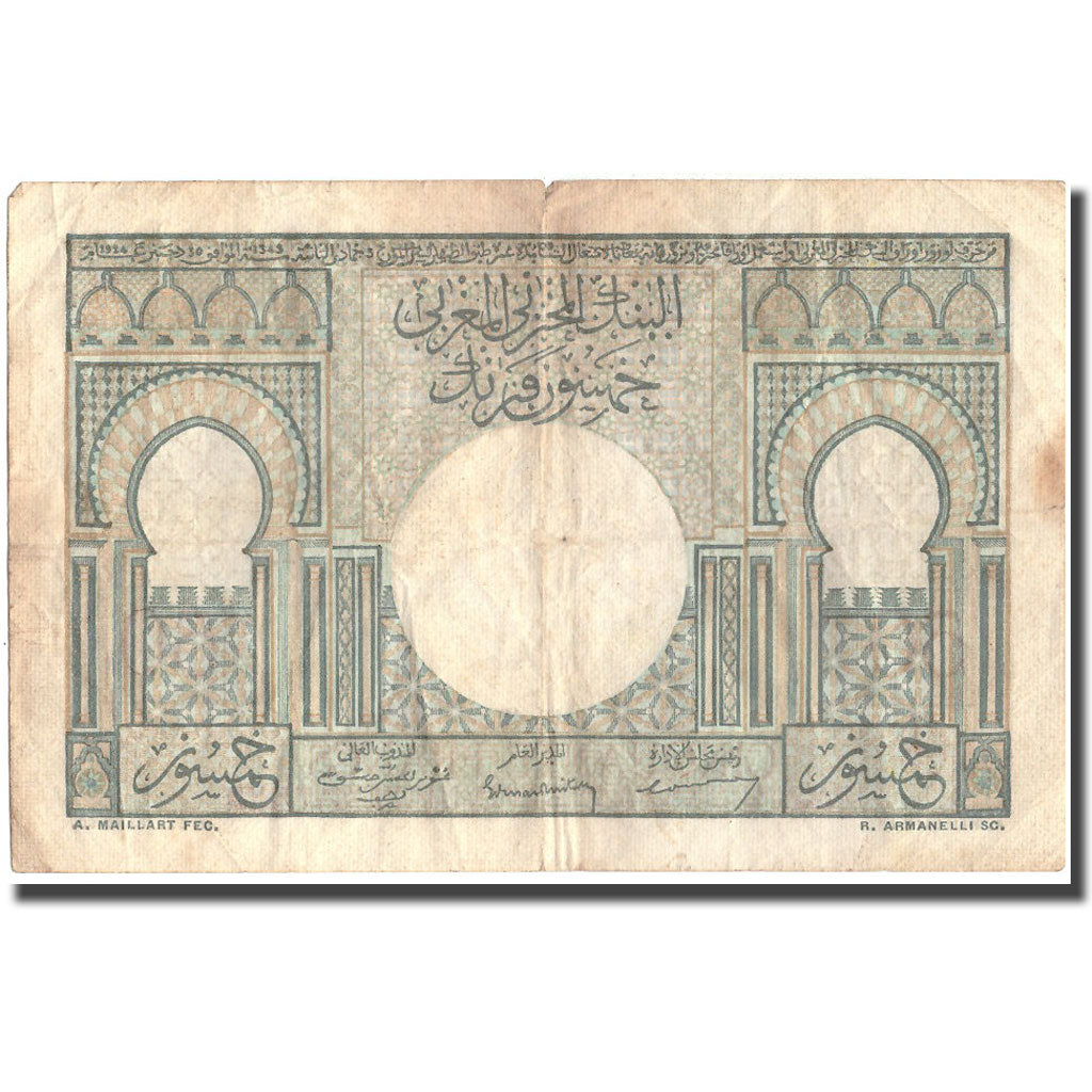 Banknote, Morocco, 50 Francs, 1949, 1949-12-02, KM:44, VF(30-35)