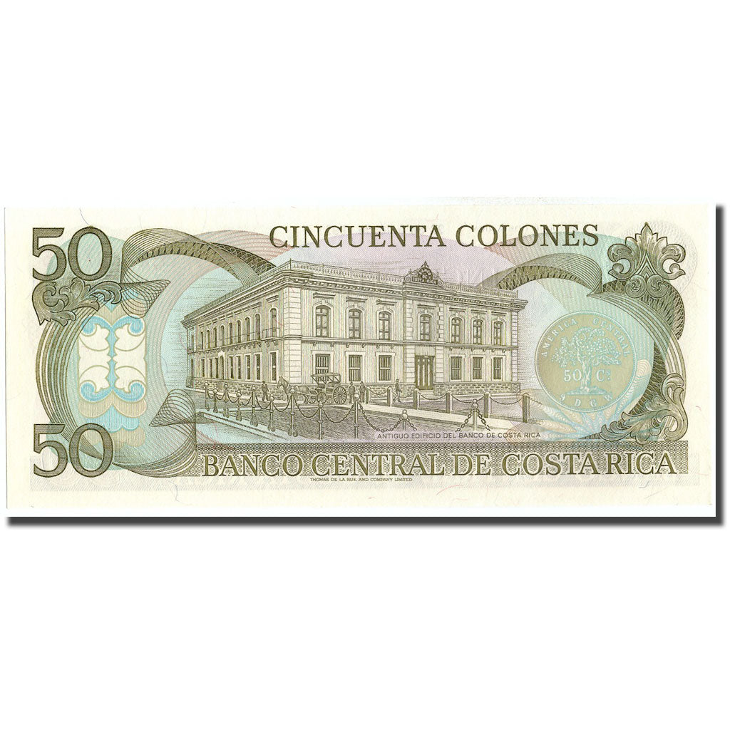 Banknote, Costa Rica, 50 Colones, 1992, 1992-07-29, KM:257a, UNC(65-70)