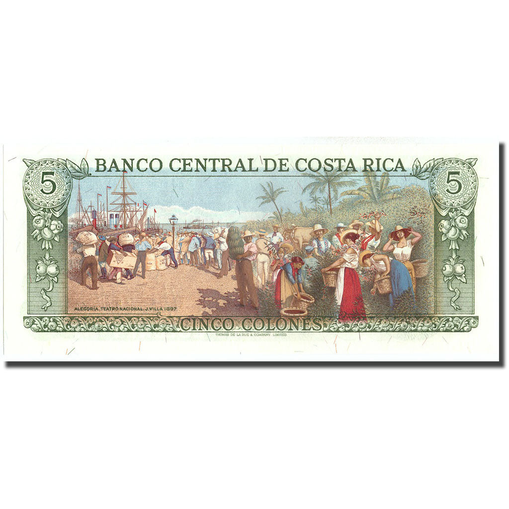 Banknote, Costa Rica, 5 Colones, 1986, 1986-04-02, KM:236d, UNC(65-70)