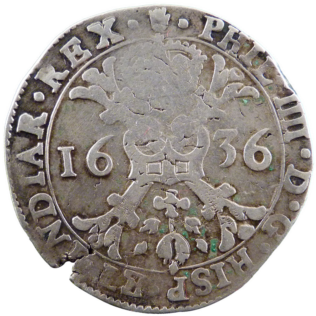 Belgium, Patagon, 1636, Anvers, VF(20-25), Silver, 27.80