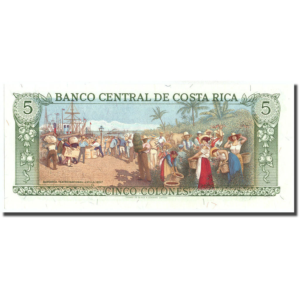 Banknote, Costa Rica, 5 Colones, 1981, 1981-03-12, KM:236d, UNC(65-70)
