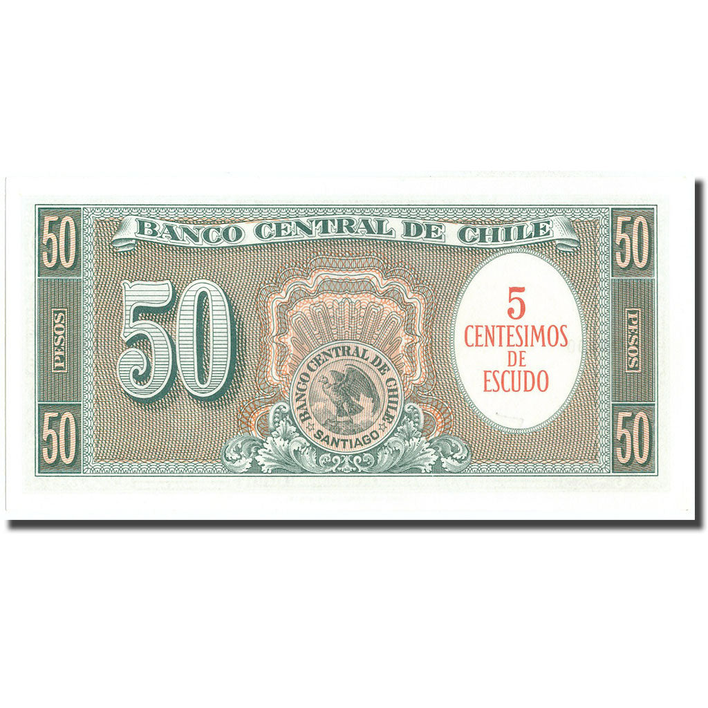 Banconote, Cile, 5 Centesimos on 50 Pesos, KM:126a, FDS