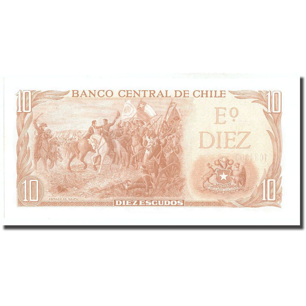 Billete, 10 Escudos, Chile, KM:142, UNC