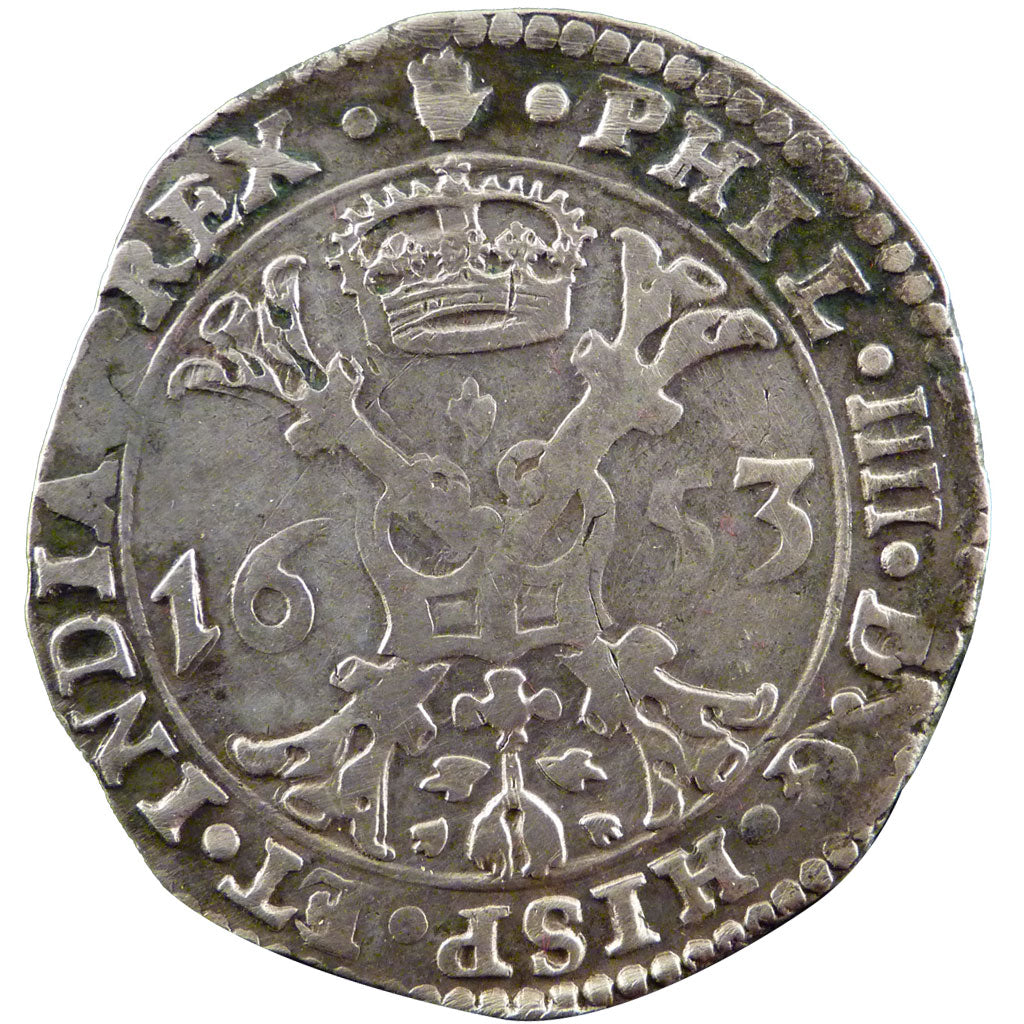 Belgium, Patagon, 1653, Anvers, VF(30-35), Silver, 27.80