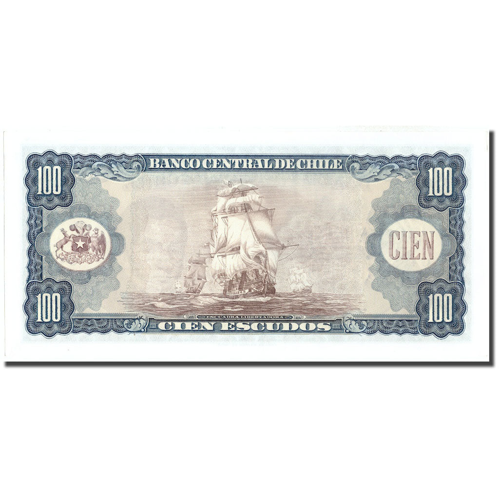Billete, 100 Escudos, Chile, KM:141a, EBC+