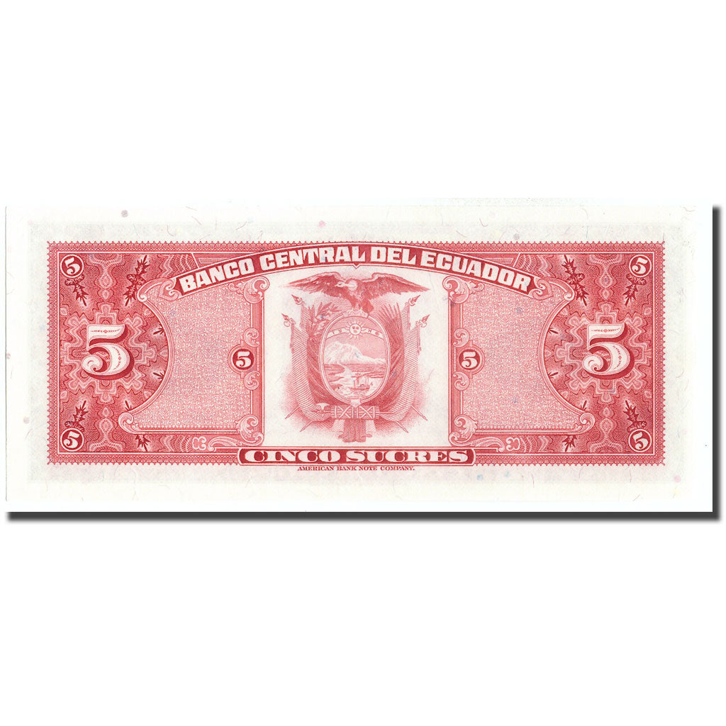 Banknote, Ecuador, 5 Sucres, 1983, 1983-04-20, KM:108b, UNC(65-70)