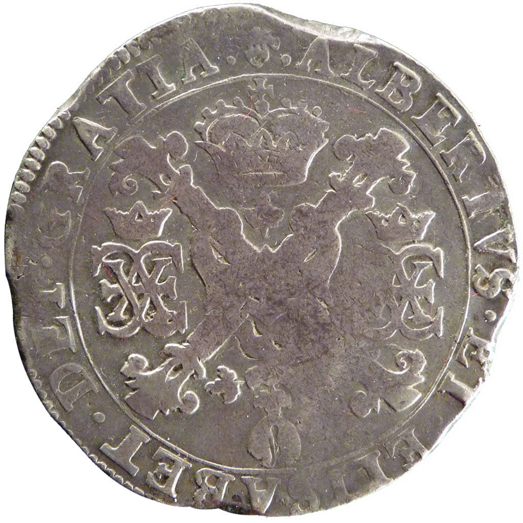 SPANISH NETHERLANDS, Patagon, 1621, Antwerp, KM #35.1, VF(30-35), Silver, 27.70