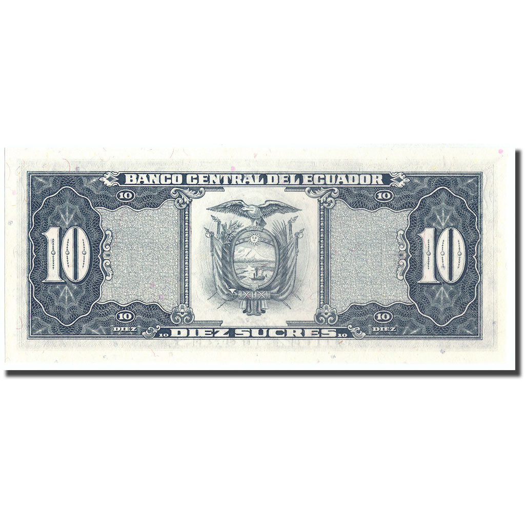 Banknote, Ecuador, 10 Sucres, 1986, 1986-04-29, KM:121, UNC(60-62)