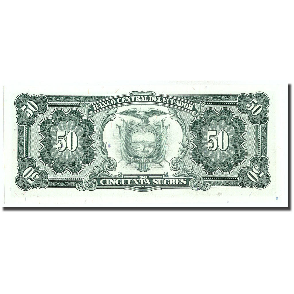 Banknote, Ecuador, 50 Sucres, 1988, 1988-11-22, KM:122a, UNC(65-70)