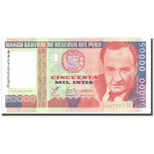 Banknote, Peru, 50,000 Intis, 1988, 1988-06-28, KM:143, UNC(65-70)