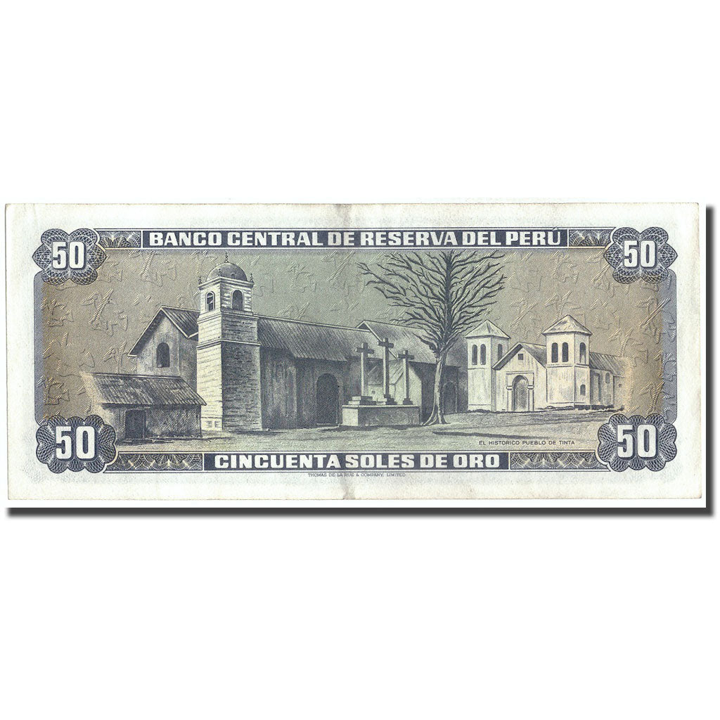 Billet, Pérou, 50 Soles De Oro, 1977, 1977-12-15, KM:113, SUP