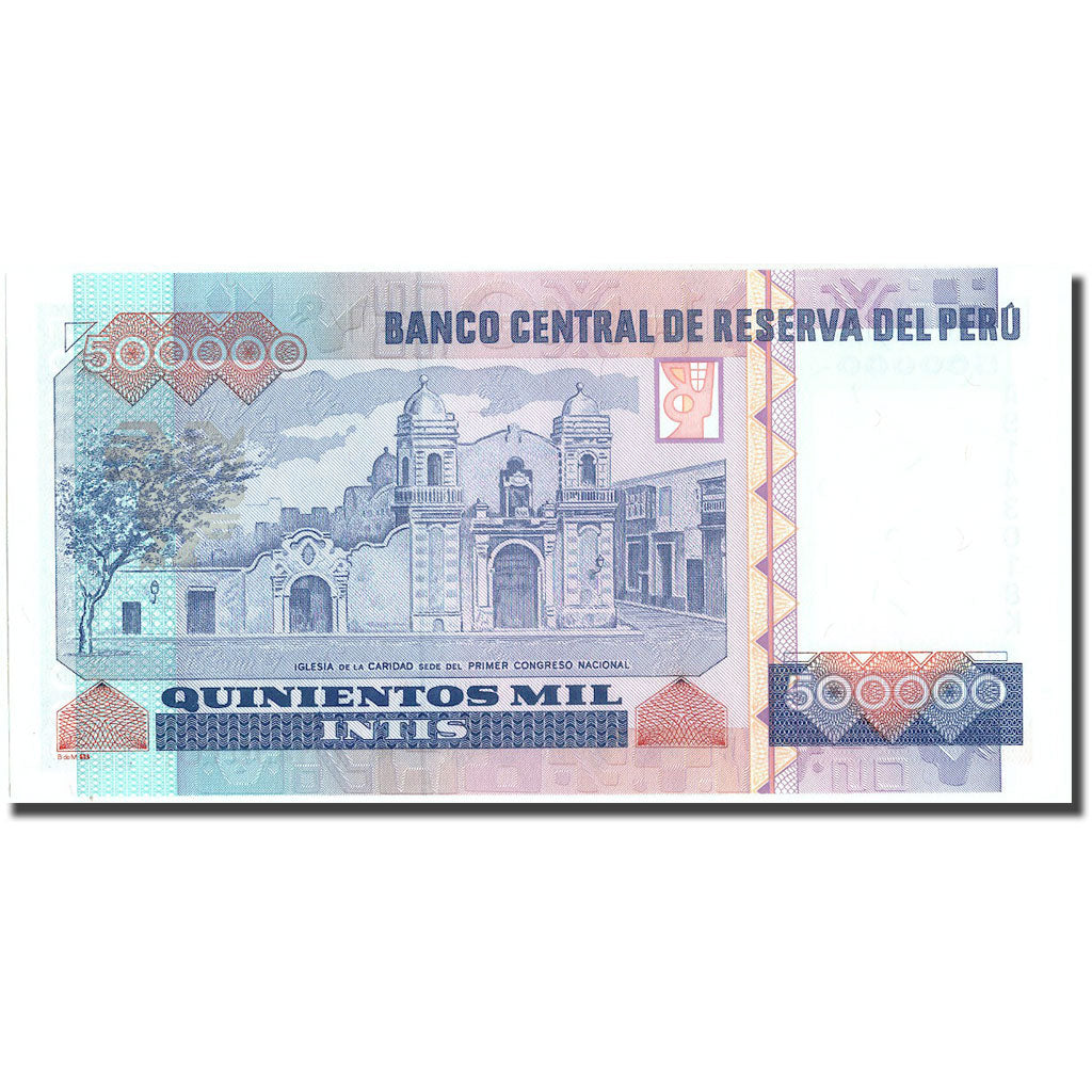 Banknote, Peru, 500,000 Intis, 1989, 1989-12-21, KM:146a, UNC(64)