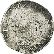 Coin, Belgium, Ecu, 1592, Tournai, EF(40-45), Silver
