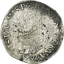 Coin, Belgium, Ecu, 1592, Tournai, EF(40-45), Silver