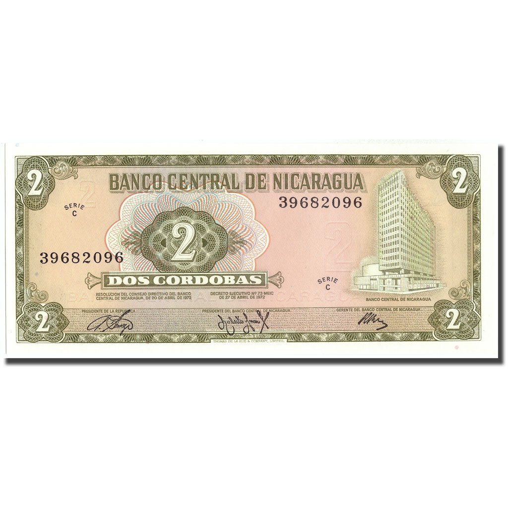 Geldschein, Nicaragua, 2 Cordobas, 1972, 1972-04-27, KM:121a, UNZ
