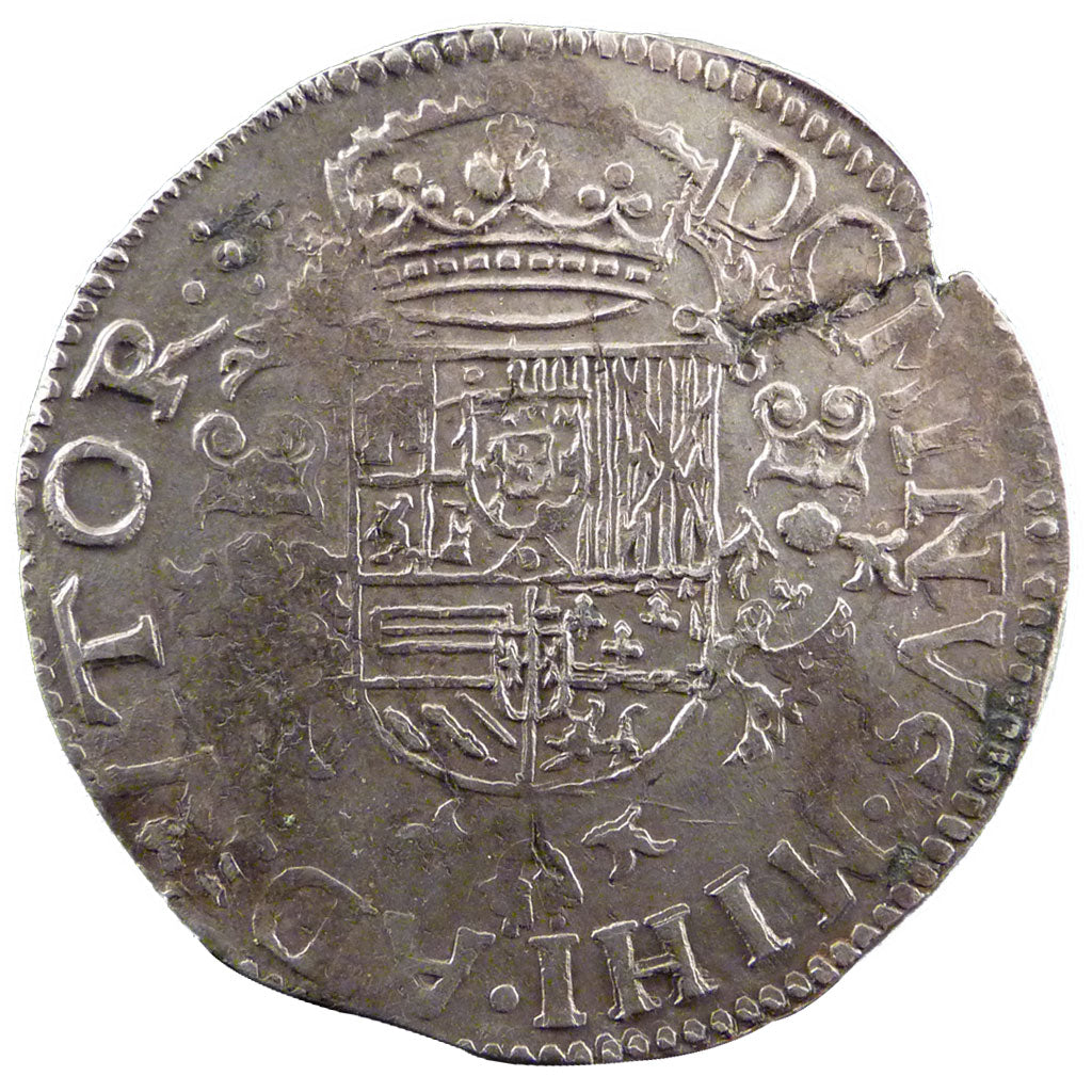 Belgium, 1/2 Ecu, 1597, Tournai, AU(50-53), Silver, 17.00