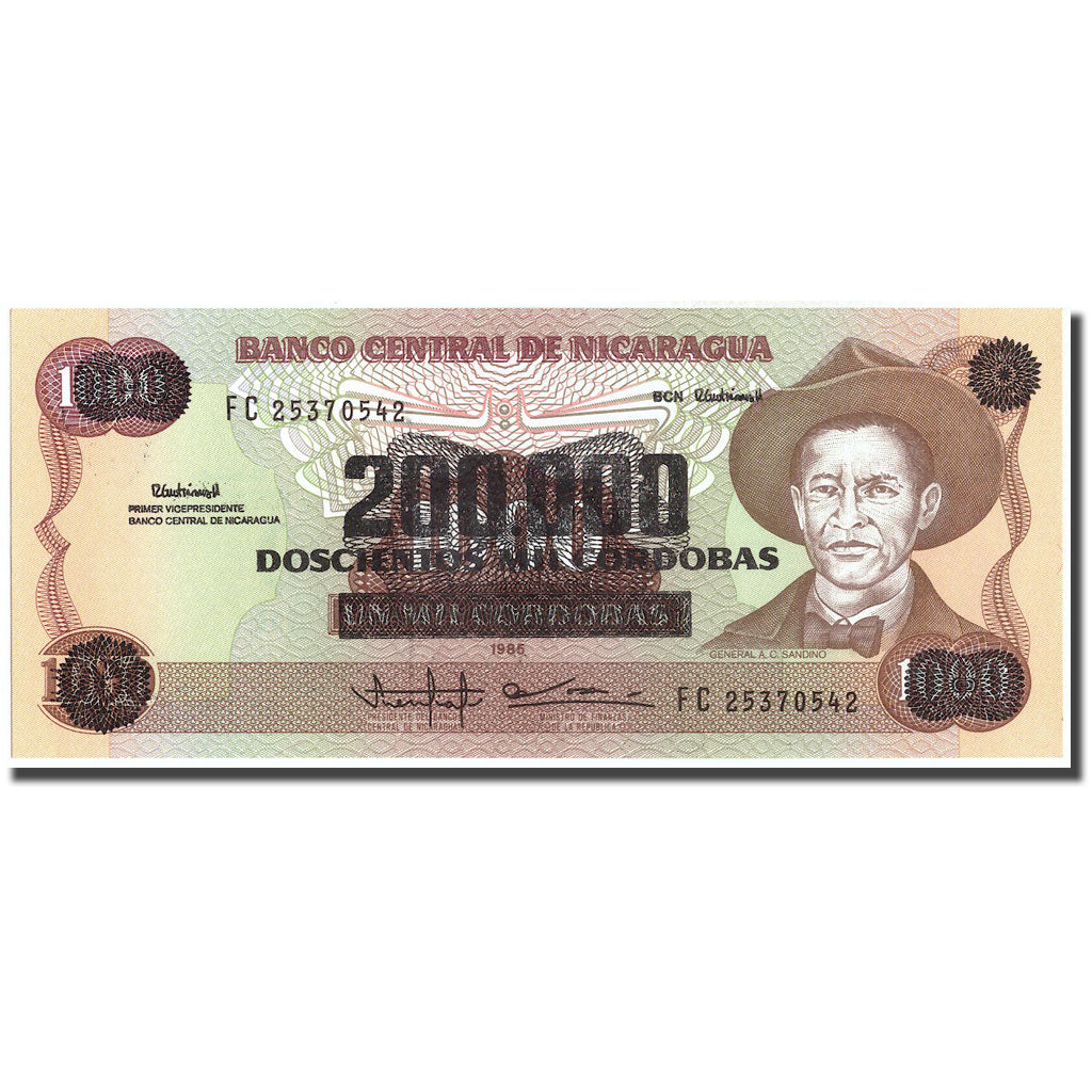 Geldschein, Nicaragua, 200,000 Córdobas on 1000 Córdobas, 1979, 1979-07-19