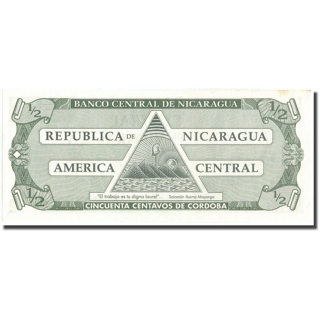 Banknote, Nicaragua, 1/2 Cordoba, KM:171, UNC(63)