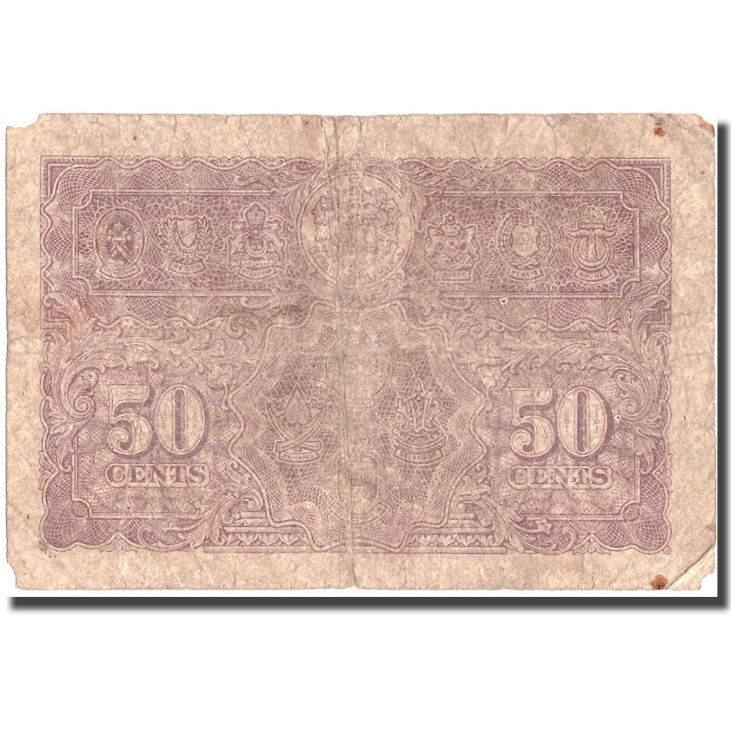 Banknote, MALAYA, 50 Cents, 1941, 1941-07-01, KM:10a, VG(8-10)