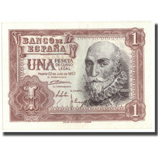 Banknote, Spain, 1 Peseta, 1953, 1953-07-22, KM:144a, AU(55-58)