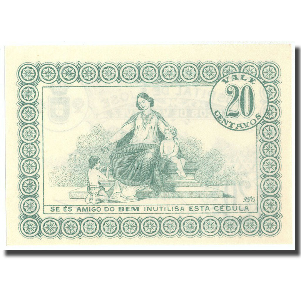 Banknote, Portugal, 20 Centavos, Hospital de S.JOSE, 1937, 1937, UNC(65-70)