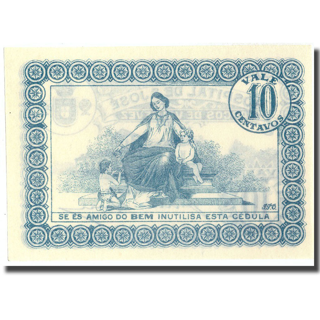 Banknote, Portugal, 10 Centavos, Hospital de S.JOSE, 1937, 1937, UNC(65-70)