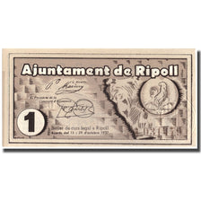 Banknote, Spain, 1 Peseta, Ripoll, 1937, 1937, UNC(65-70)