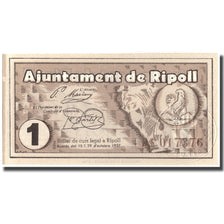 Billet, Espagne, 1 Peseta, Ripoll, 1937, 1937, NEUF