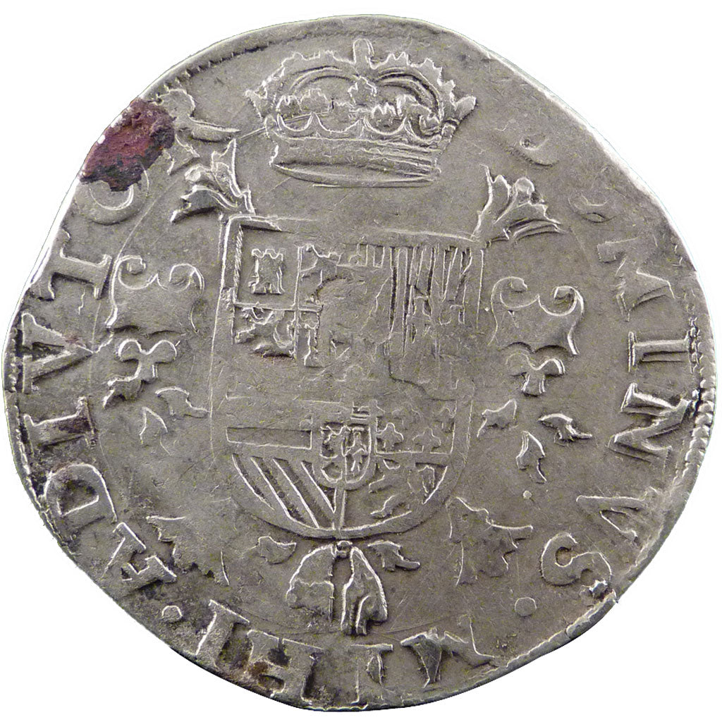 Belgium, 1/2 Ecu, 1592, Namur, VF(30-35), Silver, Delmonte #74, 17.00