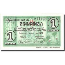 Banconote, Spagna, 1 Peseta, Solsona, 1937, 1937, FDS
