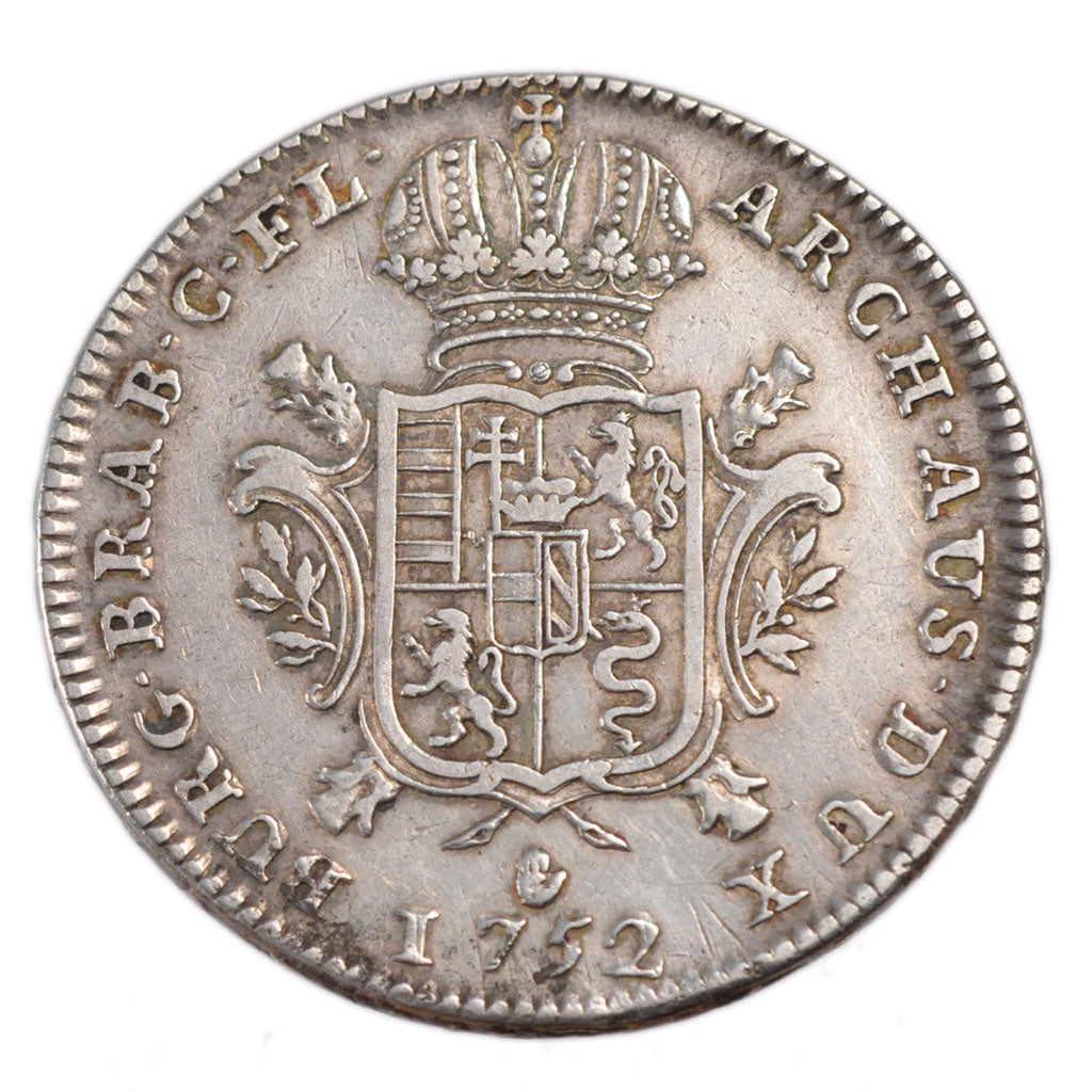 Belgium, Ducaton, 1752, Anvers, KM #8, EF(40-45), Silver, 33.00