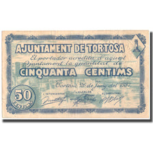 Banconote, Spagna, 50 Centimes, Tortosa, 1937, 1937, BB